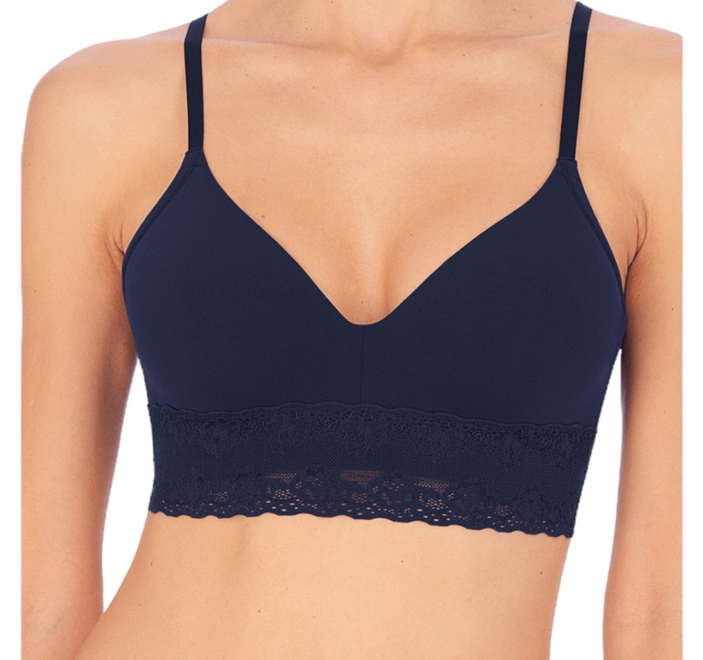 Natori bra 723154 Bliss Perfection contour soft cup blue size 36DD 36E